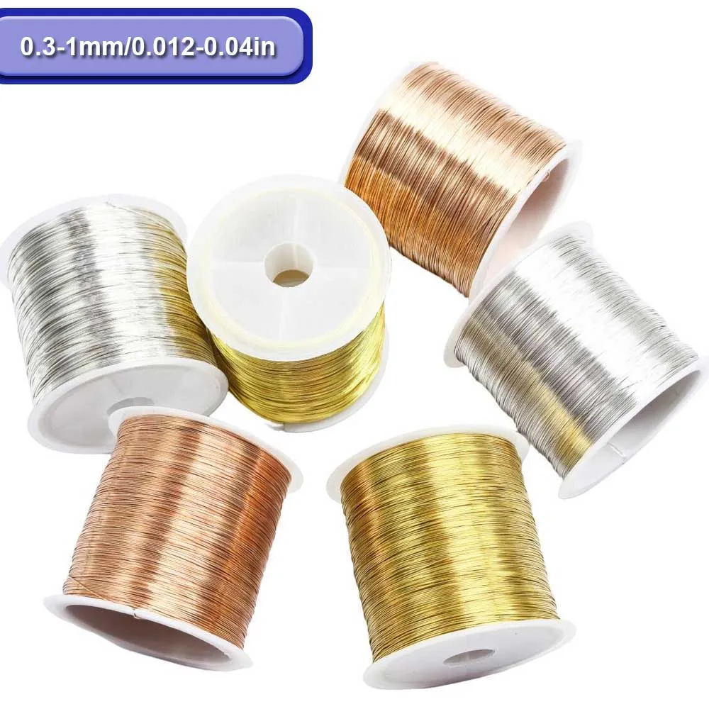 3 Colors Copper Electrical Wire 0.3-1.0mm 100g/m - Flexible Tarnish Resistant Conductive Wire for DIY Electronics & Craft 1roll