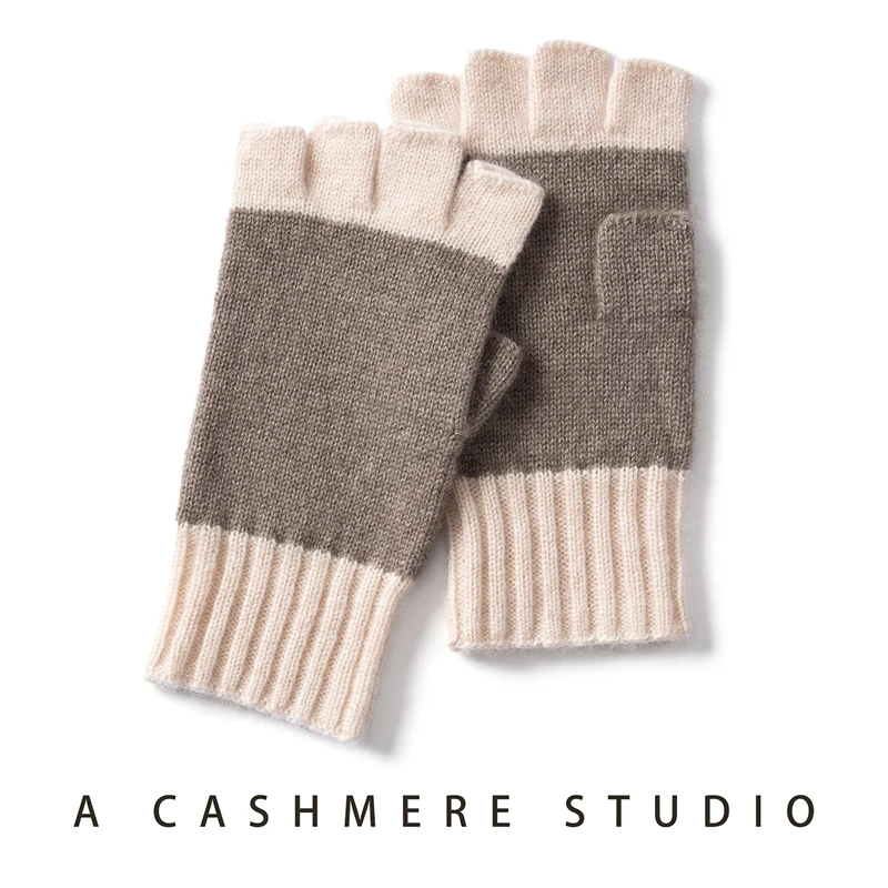 

Зимние женские 100% кашемировые перчатки, теплые противохолодные вязаные толстые уличные велосипедные перчатки с росой, возможность пальцев, хит продаж