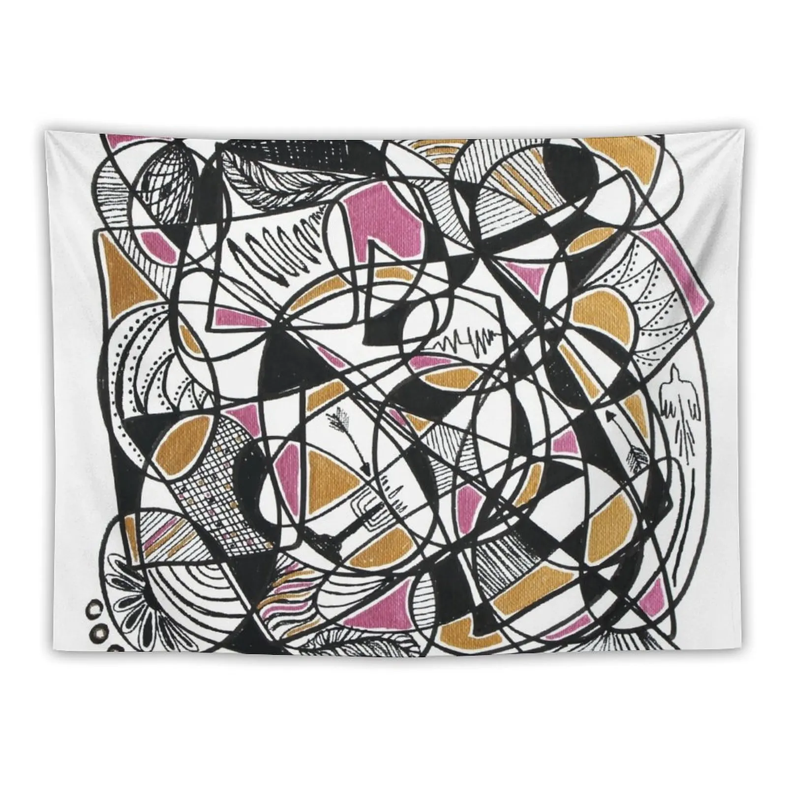 Pinky Squiggle Tapestry Aesthetics For Room Home Decor Accessories Christmas Decoration Tapestry