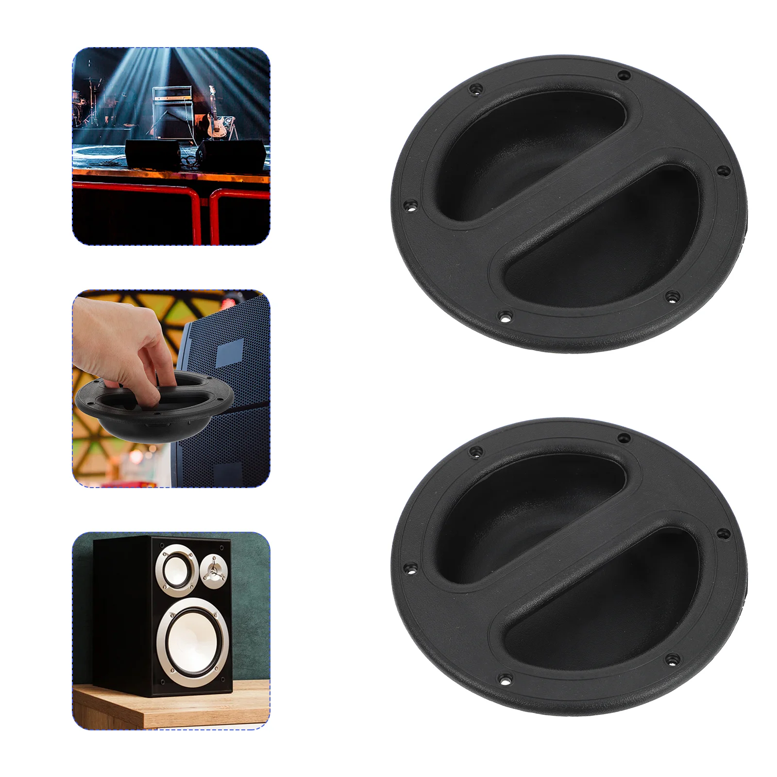 5 Pcs Speaker Handle Audio Accessory Recessed Handles Stage Cabinet Pocket for Speakers Loudspeaker Abs