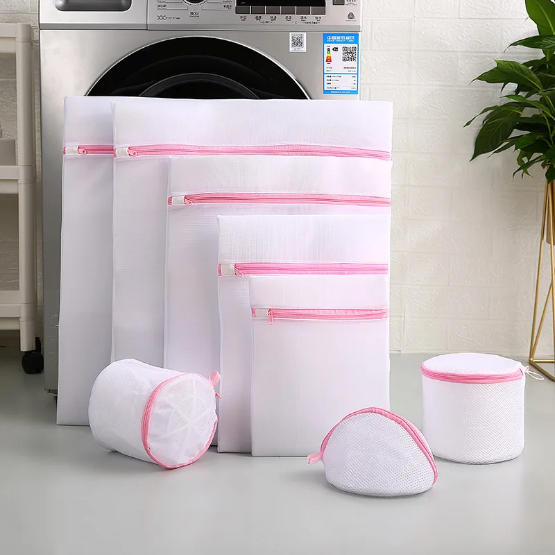 Borsa per biancheria in maglia di 11 dimensioni Organizer per la casa in poliestere cesto per biancheria a rete grossa sacchetti per biancheria per lavatrici borsa per reggiseno a rete