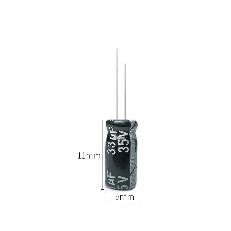 

400 шт. 35V33uf электролитических конденсаторов, новые оригинальные, с длительным сроком службы, радиальные выводы 5x11 мм, низкое ESR, для обслуживания источников питания