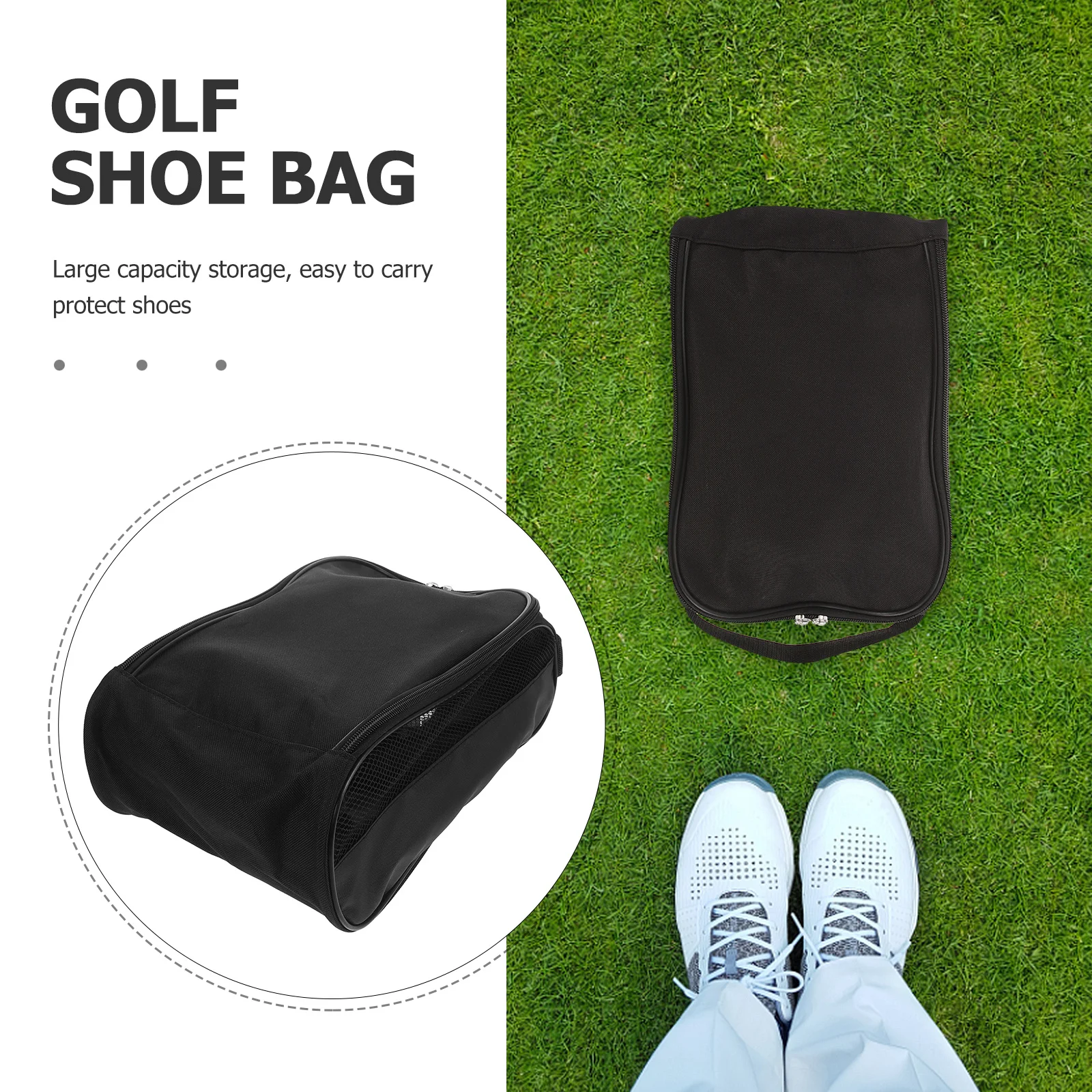 

Large Capacity Golf Shoe Bag Handheld Portable Travel Organizer Zippered Shoe Pouch for Clothes Sports Shoes Storage