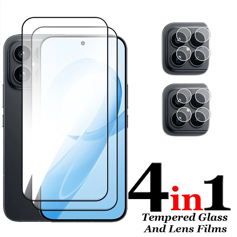 6in1 لـ Redmi K90 Pro Max Glass لـ Redmi K90 الزجاج المقسى 2.5D غطاء كامل واقي للشاشة الغراء لفيلم Redmi K90 Pro Max