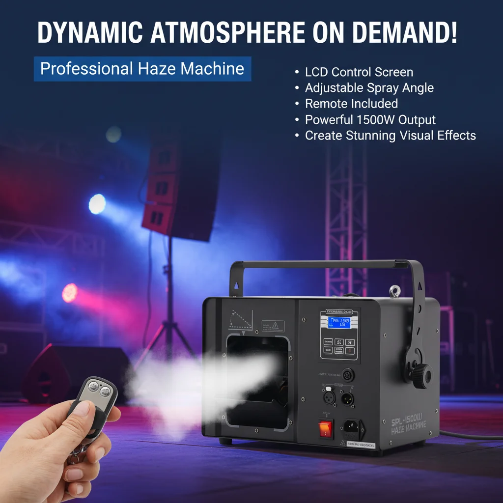

Генератор тумана для сцены 1500 Вт, подвесной, с дистанционным управлением, DMX512, кнопками, для сценических выступлений, свадеб, вечеринок, 2 л, 110 В