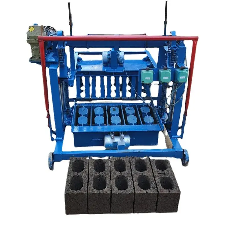 Draw A Small Direct Mobile Brick Machine China YUGONG3-45 Mobile Manual Fly Ash Paver Scale Cement Concrete Brick Block Machine