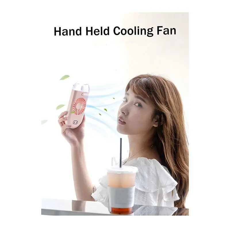 

【FITTING!】Portable Handheld Misting Fan, Rechargeable Personal Mister Fan, Battery Operated Spray Mist Fan for Outdoors White