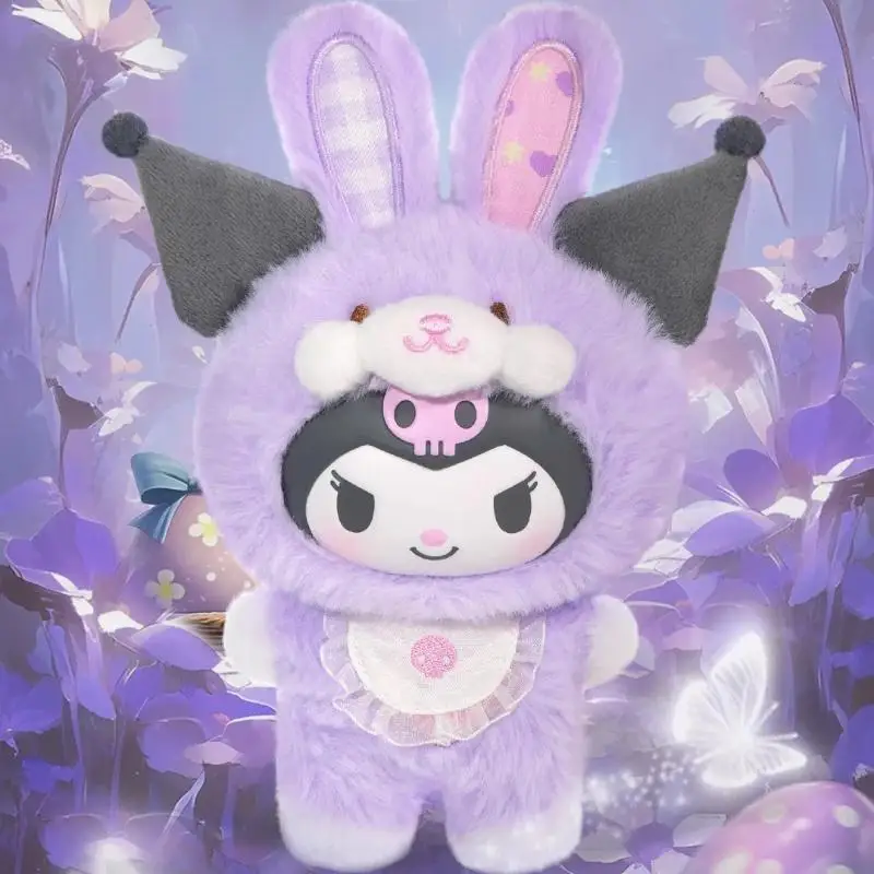 Echte Sanrio Cartoon Elf Rabbit Serie Blind Box Kuromi / Hello Kitty 3. Generationen Vinylpuppe Kinderspielzeug Weihnachtsgeschenke