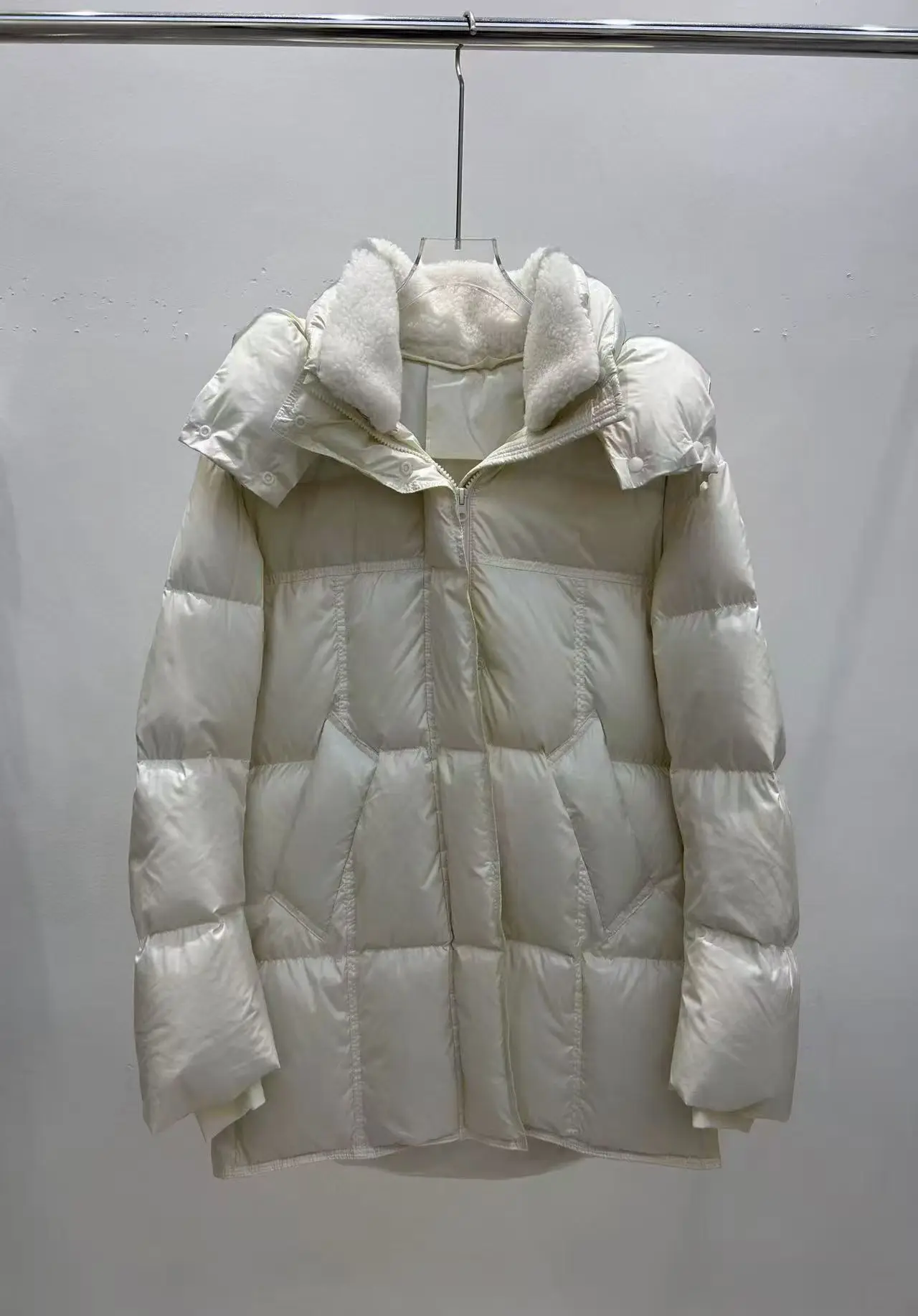 Winter Waterproof Thick Warm Down Jacket Female High-end Hooded Mid-length Down Jacket Women White Duck Down Puff Fluffy Outwear