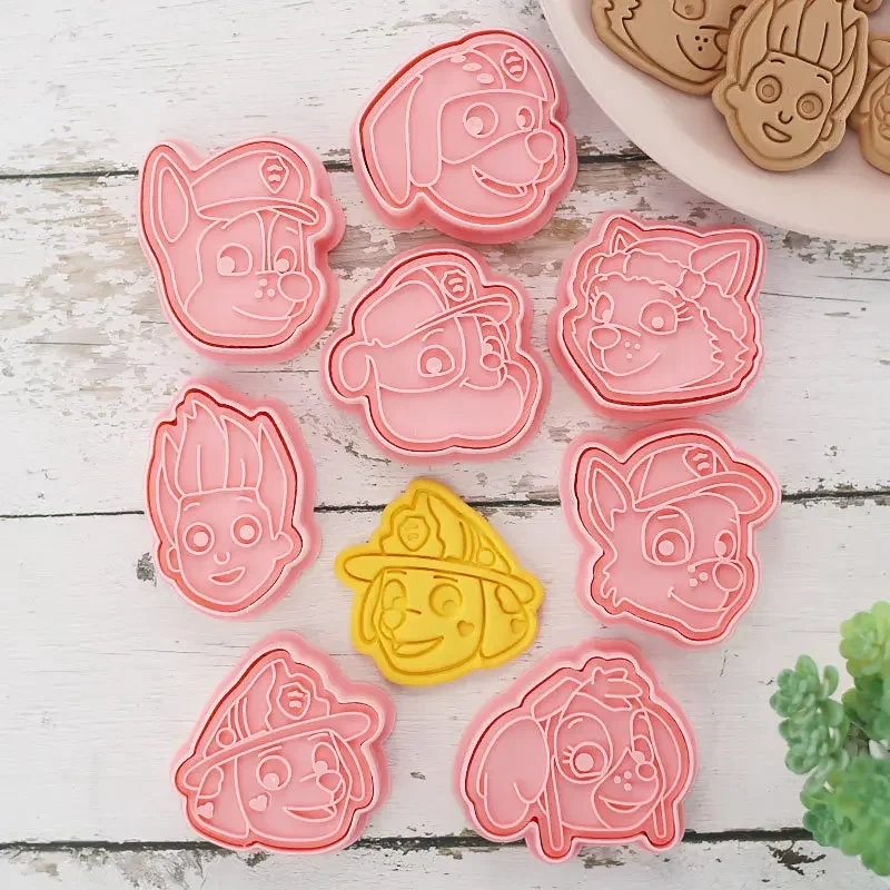 8Pcs PAW Patrol Cake Decorating Tool Baking Tools Cartoon Mold Baking Accessories Cookie Cutter Kitchen Gadgets Cookie Embossing