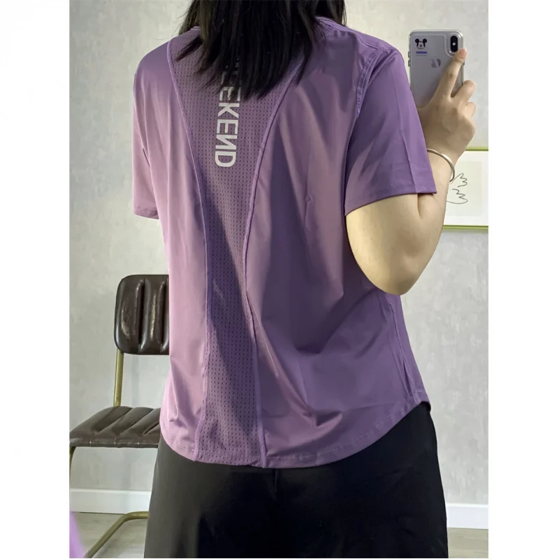 

Спортивный топ больших размеров для женщин, беговая рубашка для фитнеса, свободная рубашка для йоги с коротким рукавом, профессиональная тренировка200Jin