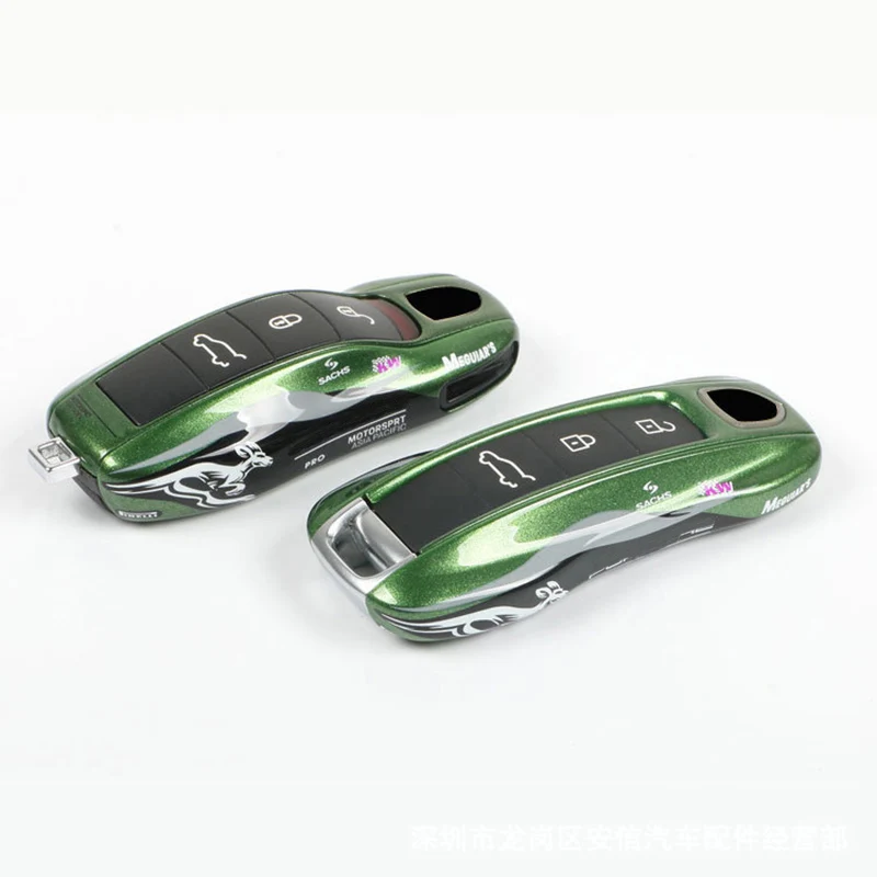 

Green Car Key Case Cover Suitable for Macan Panamera Cayenne 718 911 Kangaroo Design Car Key Holder