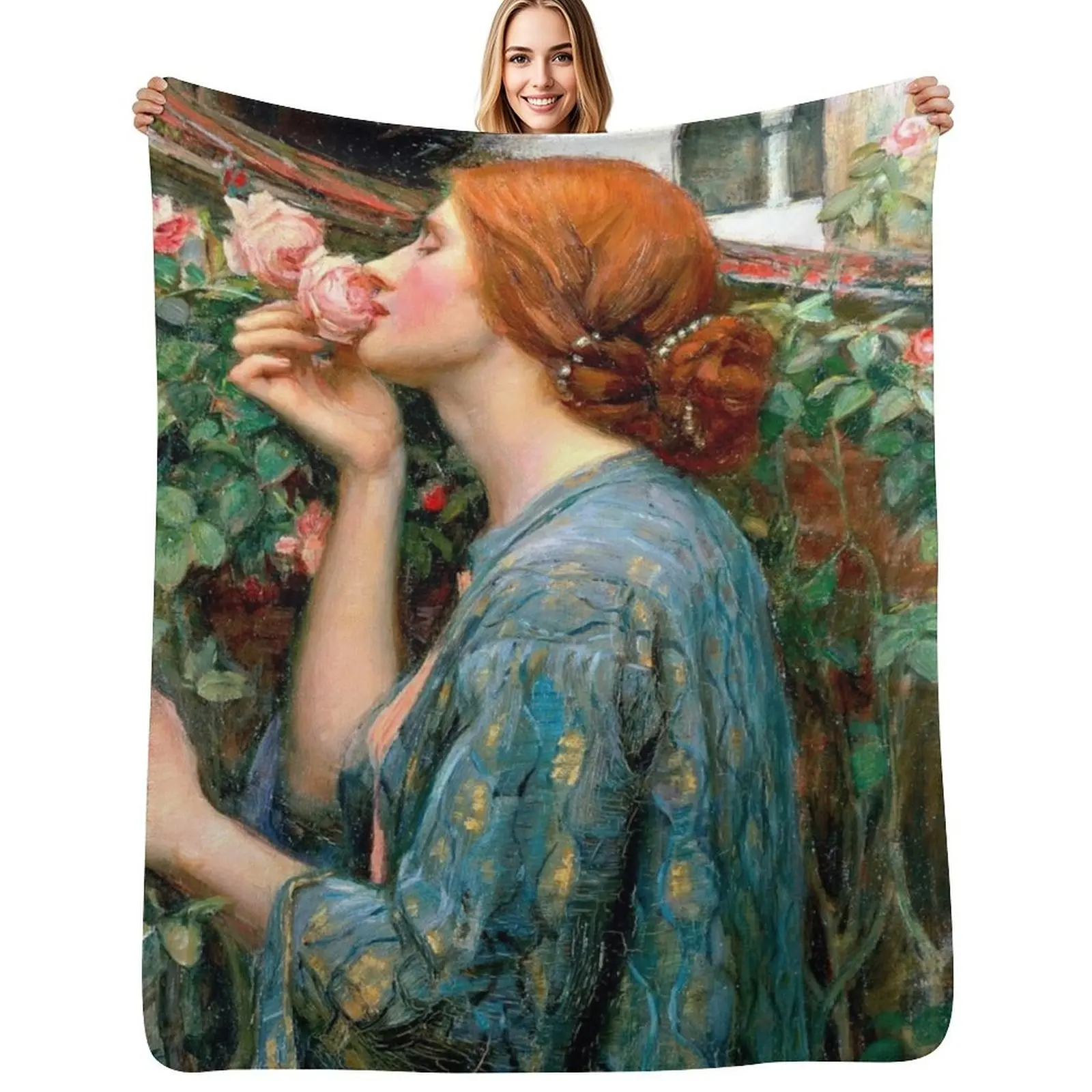 The Soul of the Rose - John William Waterhouse Throw Blanket Fashion Sofas Soft Plaid Sofa Throw Stuffeds Blankets