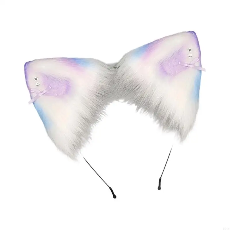 Serre-tête avec oreilles chat doux, bandeau doux pour femmes enfants, Costume fête, usage quotidien, Y166