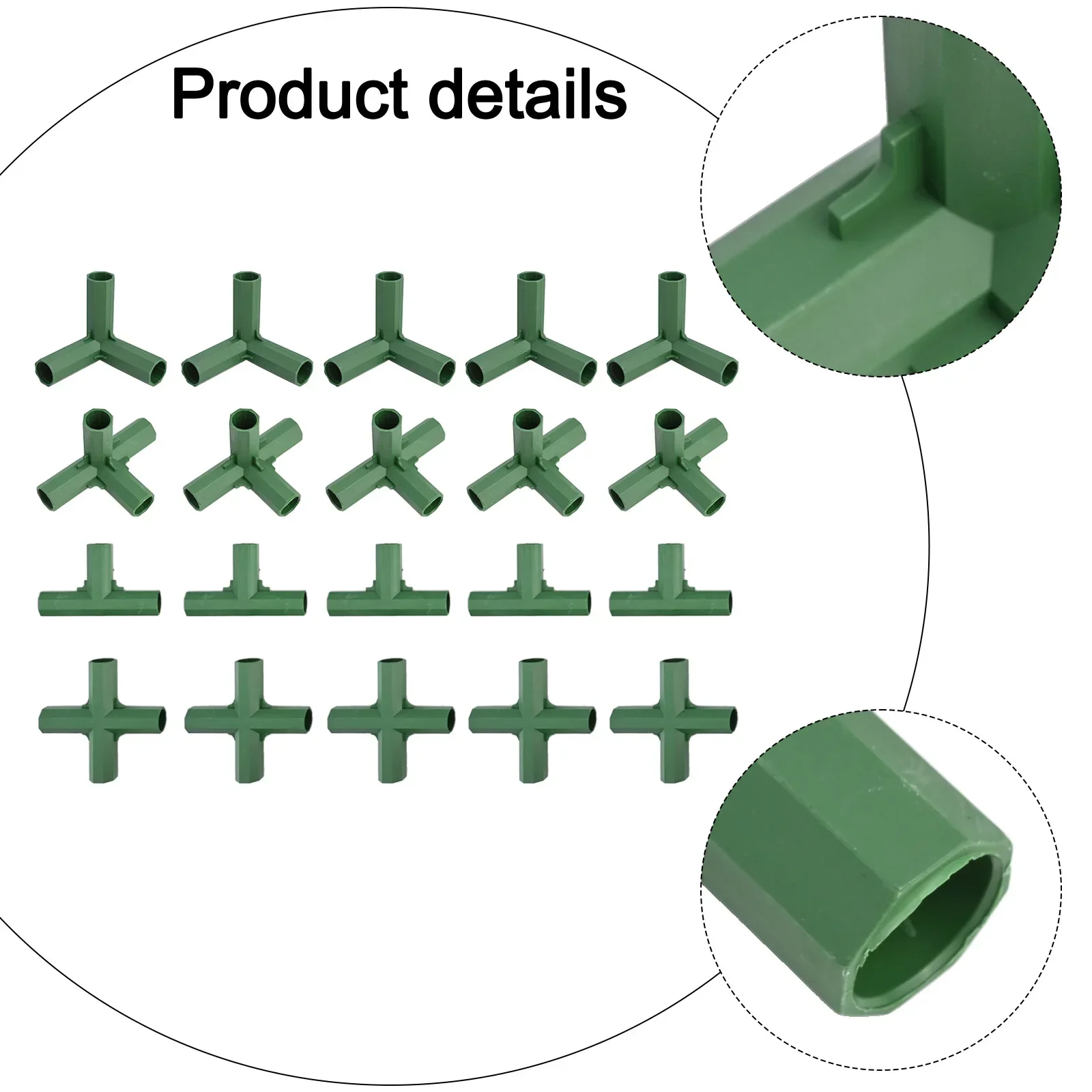 

For 16mm PVC Pipes Greenhouse Connectors Greenhouse Construction Ample Quantity Stable Construction Sturdy And Robust