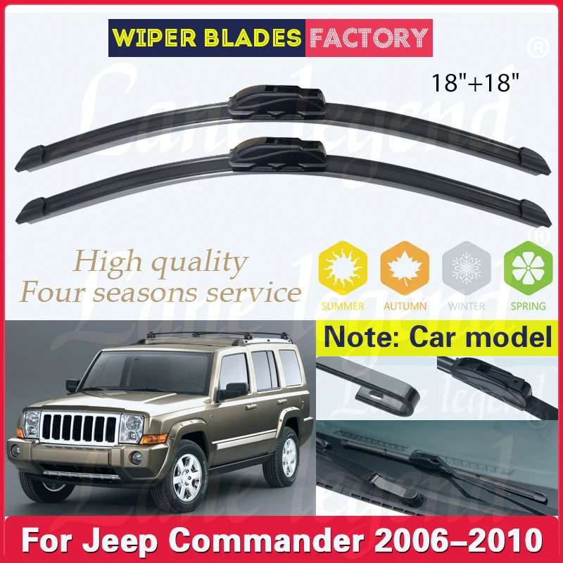 Car Wiper Blades For Jeep Commander 2006 2007 2008 2009 2010 Windshield Windscreen Front Window Blades 18