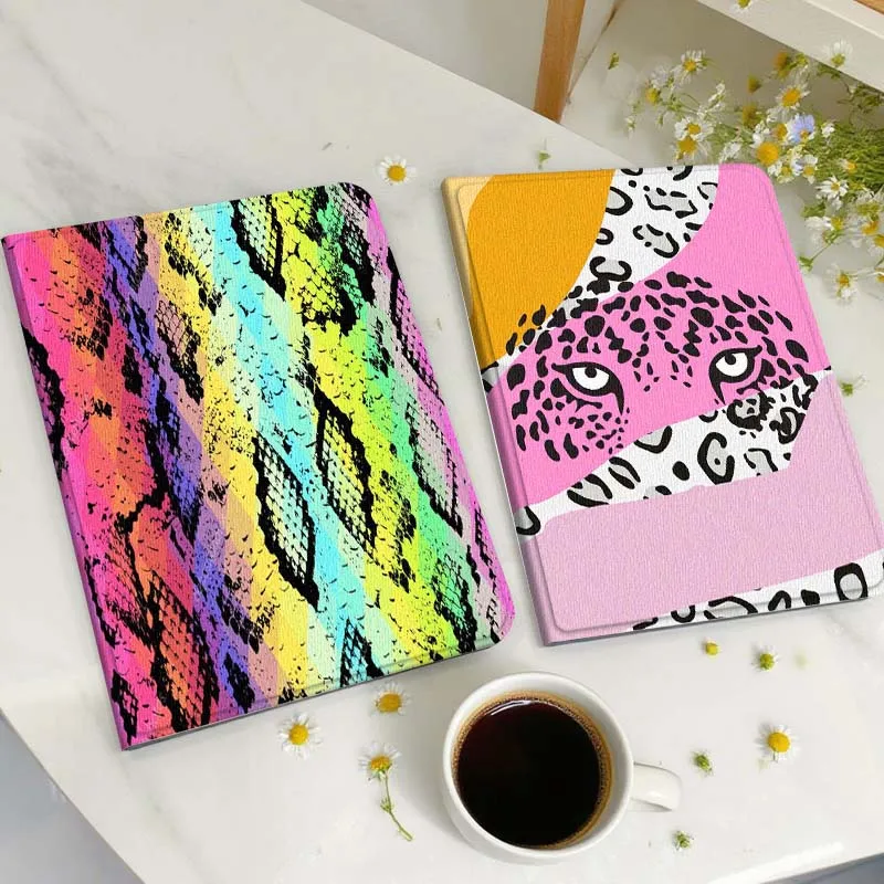 

Rainbow Snake Skin Pattern Gift Tablet Case For Huawei Honor MatePad MediaPad Air 5 6 7 11 V6 V7 V8 V9 X9 X8 T10 T10s C5e T5