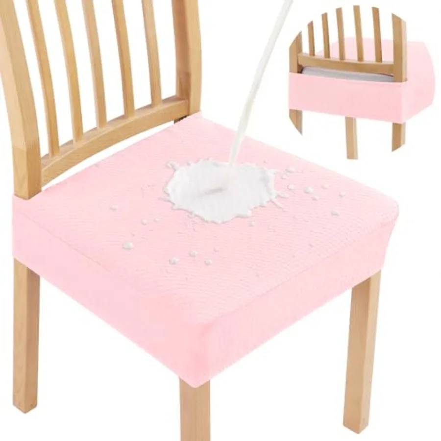 

Водонепроницаемые чехлы для стульев в столовую, эластичные жаккардовые съемные моющиеся чехлы-накидки для сидений, без задних покрытий