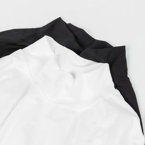 Herr Bodybuilding Sport Tight T-shirt Sommar Kompression Polotröja Kortärmad Gym Fitness Löpning Snabbtorkande Herr Träningstopp 8 best sales kompressionströja med polotröja - №1