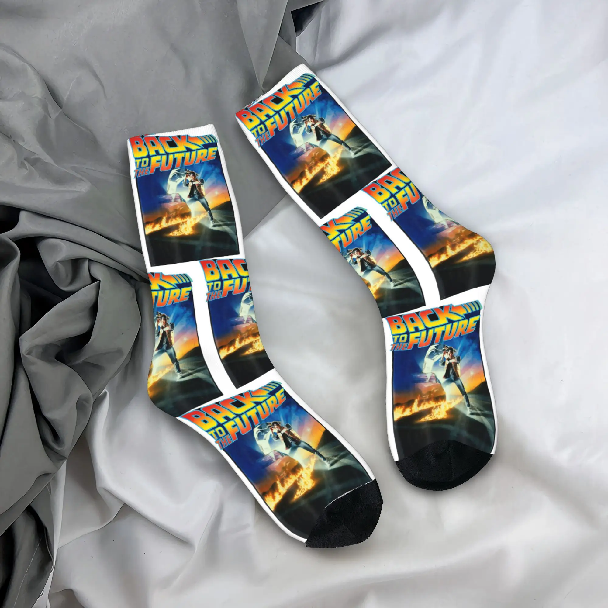 Back To The Future  Socks Harajuku Sweat Absorbing Stockings All Season Long Socks Accessories for Unisex Gifts