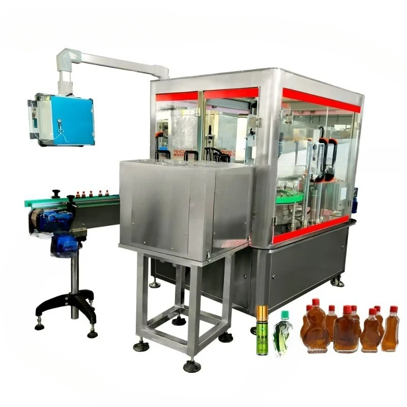 Automatic High-Precision Electric Pneumatic Filling Screw Capping Machine for Plastic/Glass Bottles 4 Nozzles 3-120ml Volume