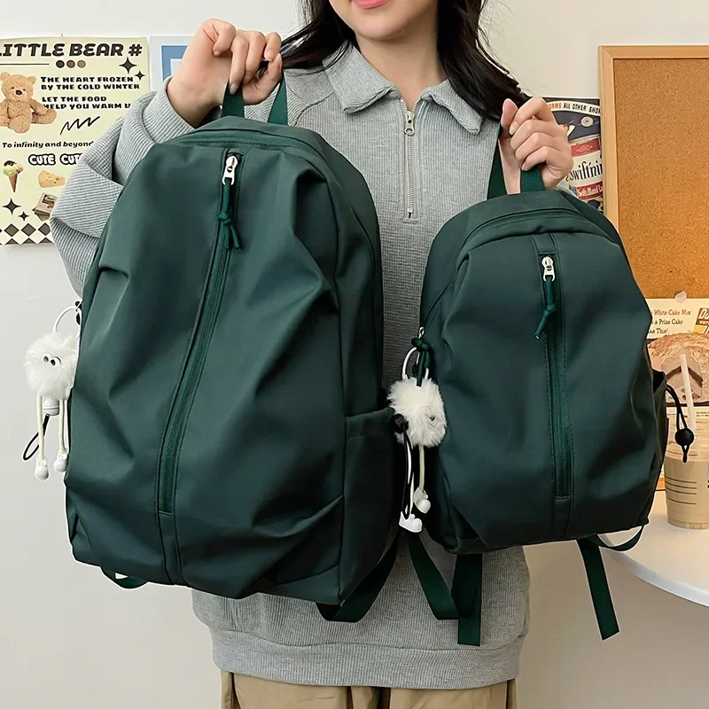 

Solid Color Backpack Sets Travel Large-capacity American Harajuku Simple Schoolbag Travel Light Niche Solid Color Backpacks Sets