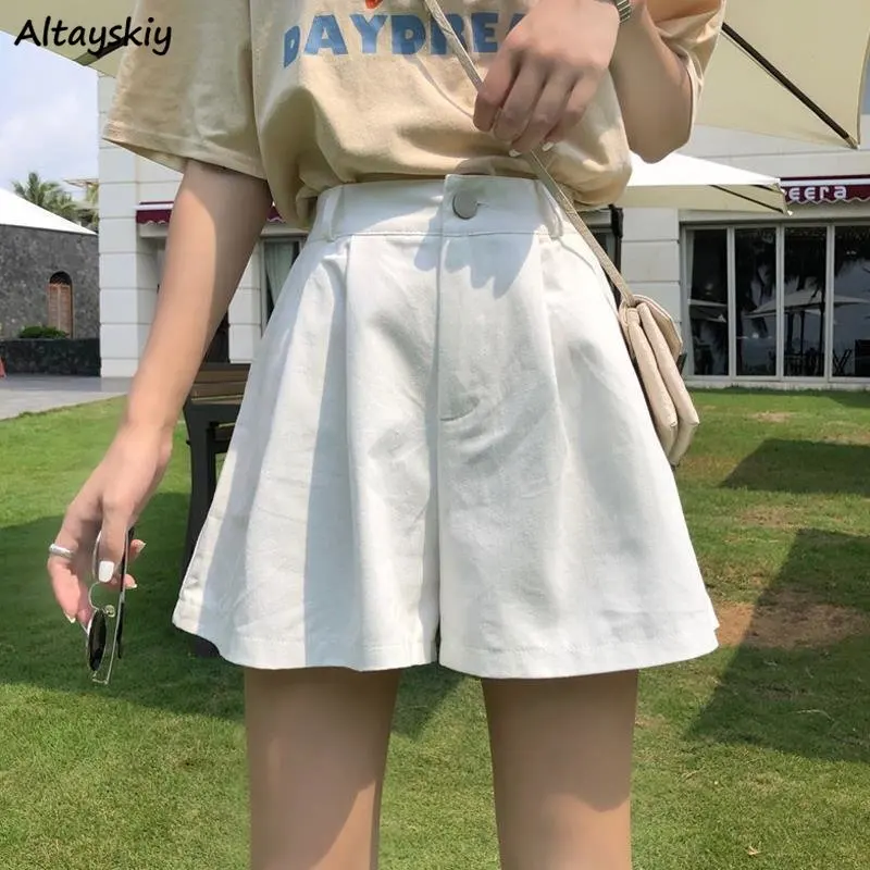 

Shorts Women Casual Students Harajuku Korean Style All-match Simple Elastic Waist Summer Popular Loose Comfort Daily Streetwear