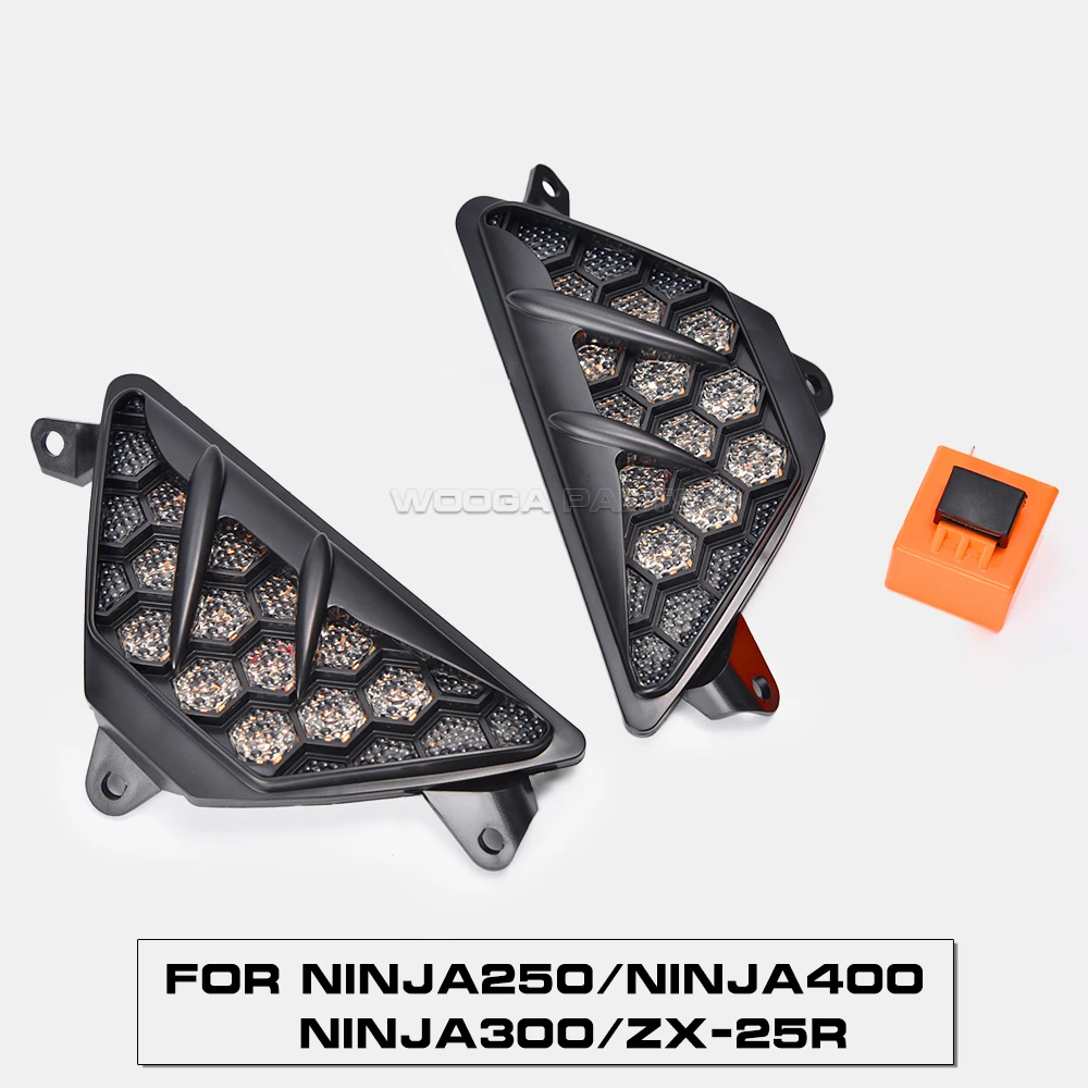 LED Front Turn Signals For Kawasaki Ninja 400 250 300 650 1000 ZX