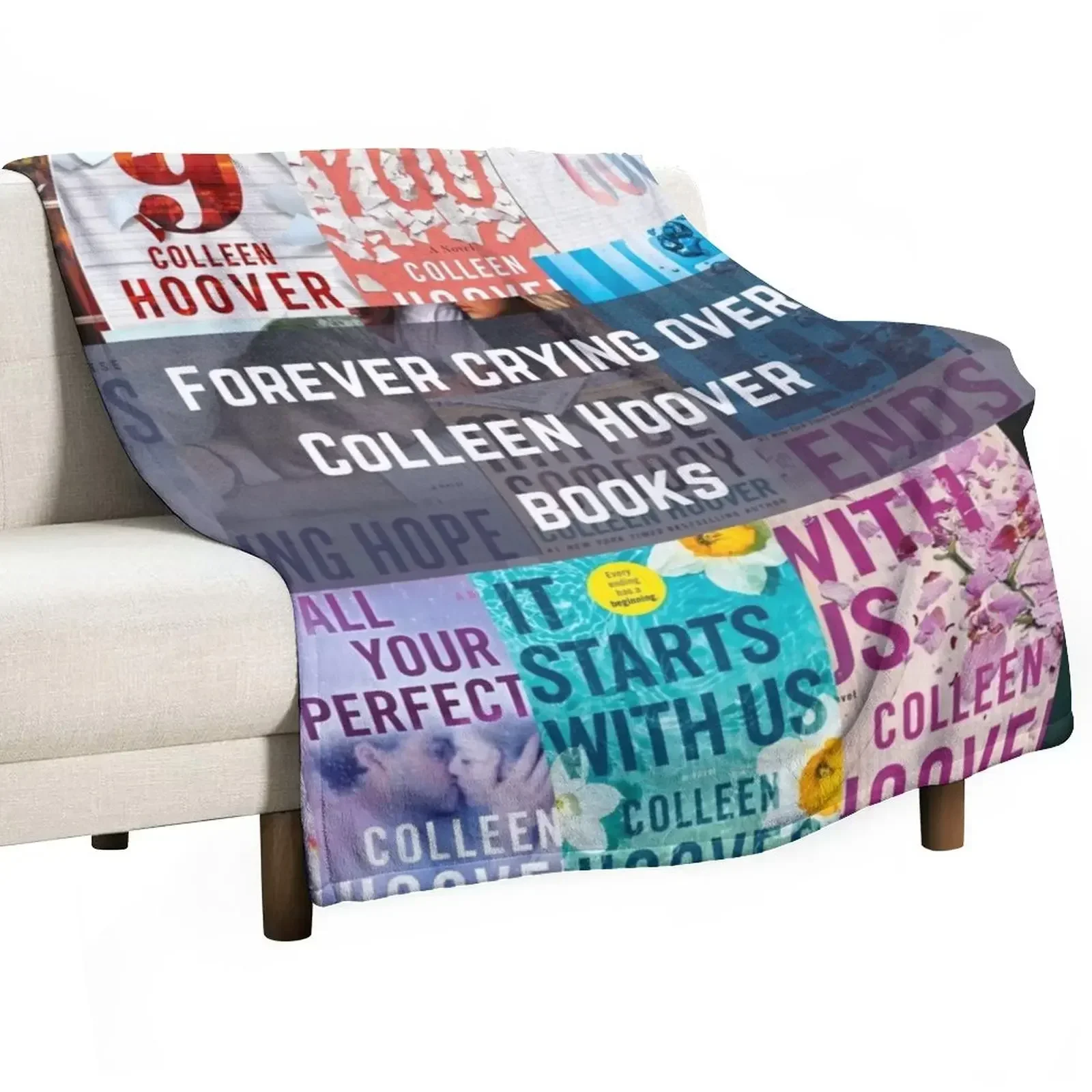 

Colleen Hoover book design Throw Blanket Decoratives Plaid on the sofa Soft Beds Blankets