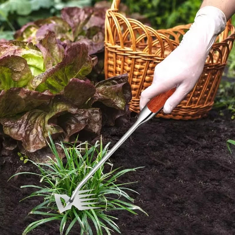 

ABKY-Manual Weeding Tool 5 Teeths Hand Weeder Puller Uprooting Weeder Tool Weeding Artifact Weeding Puller Weeder Tool