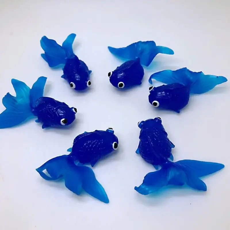 7/10PCS เด็กวัยหัดเดินอาบน้ําของขวัญ Kawaii จําลองยางปลาทองเด็กอาบน้ําน้ําเล่นเกมของเล่นสําหรับเด็ก