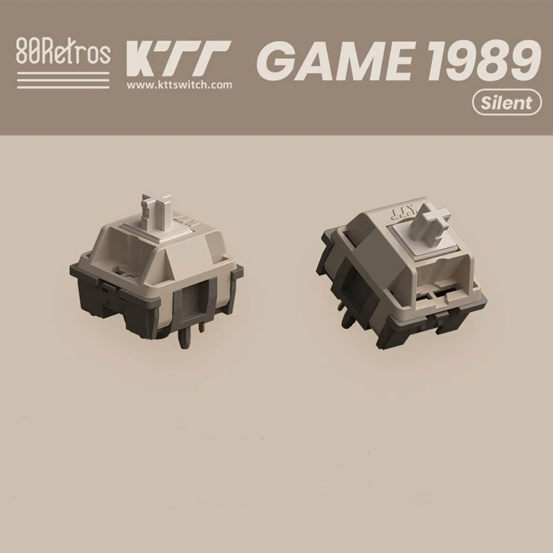 

80Retros X KTT GAME1989 White Switch HIFI Linear Switches 43g POM+TPE Factory Lubrication Custom Mechanical Keyboard Accessories