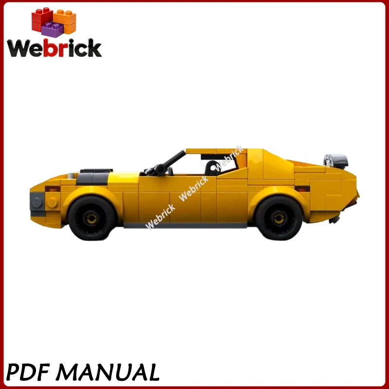 

1971 Barracuda Alternate Build MOC Construction Bricks, Vintage Car Model for Home Decor