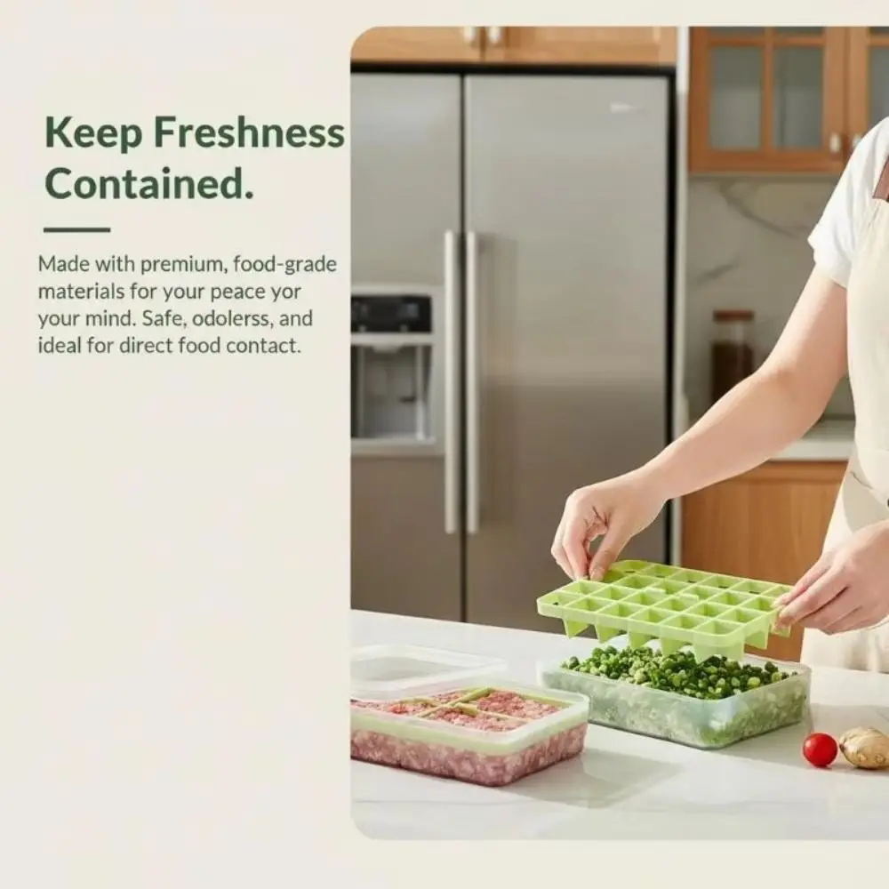 4/8/24 Grids Food Storage Box Food-grade Meat Rice Sub Packing Fresh Keeping Container Sealed Non-stick Partitioned Storage Box