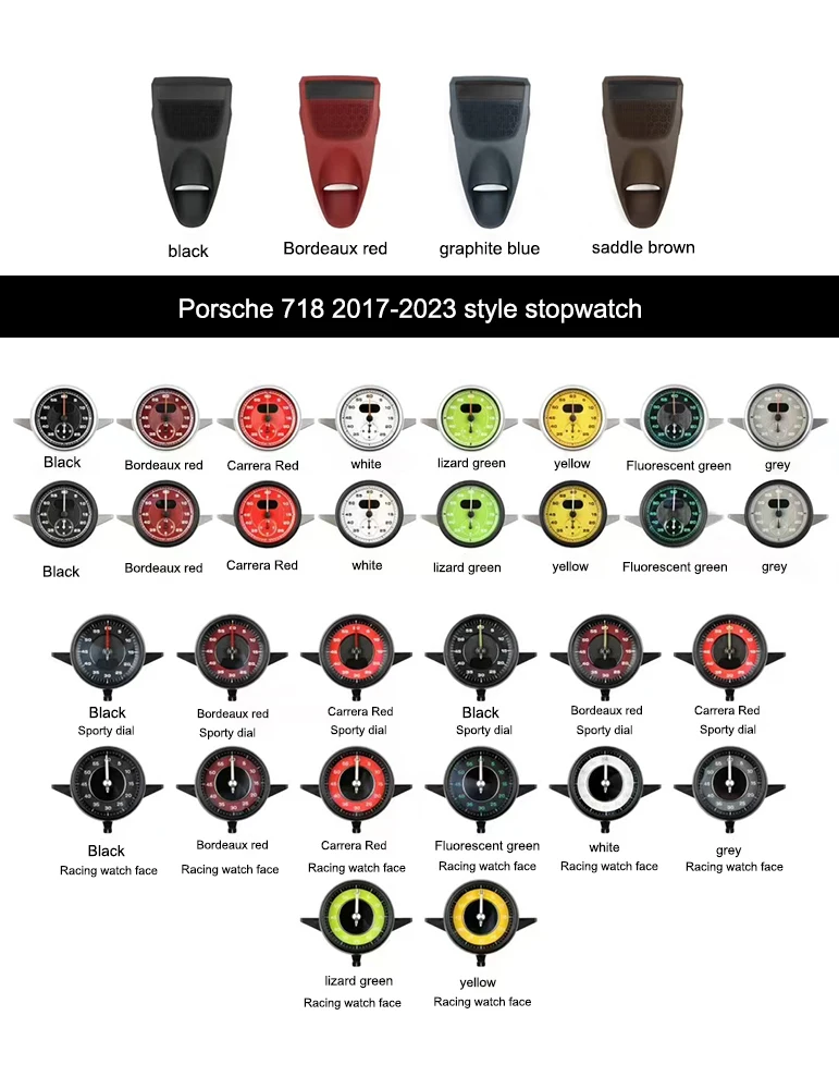 Console auto stopwatch accessoire voor Porsche Panamera 970 971 Cayenne 92A 9Y 0 718 CAYMAN 718 Boxster model