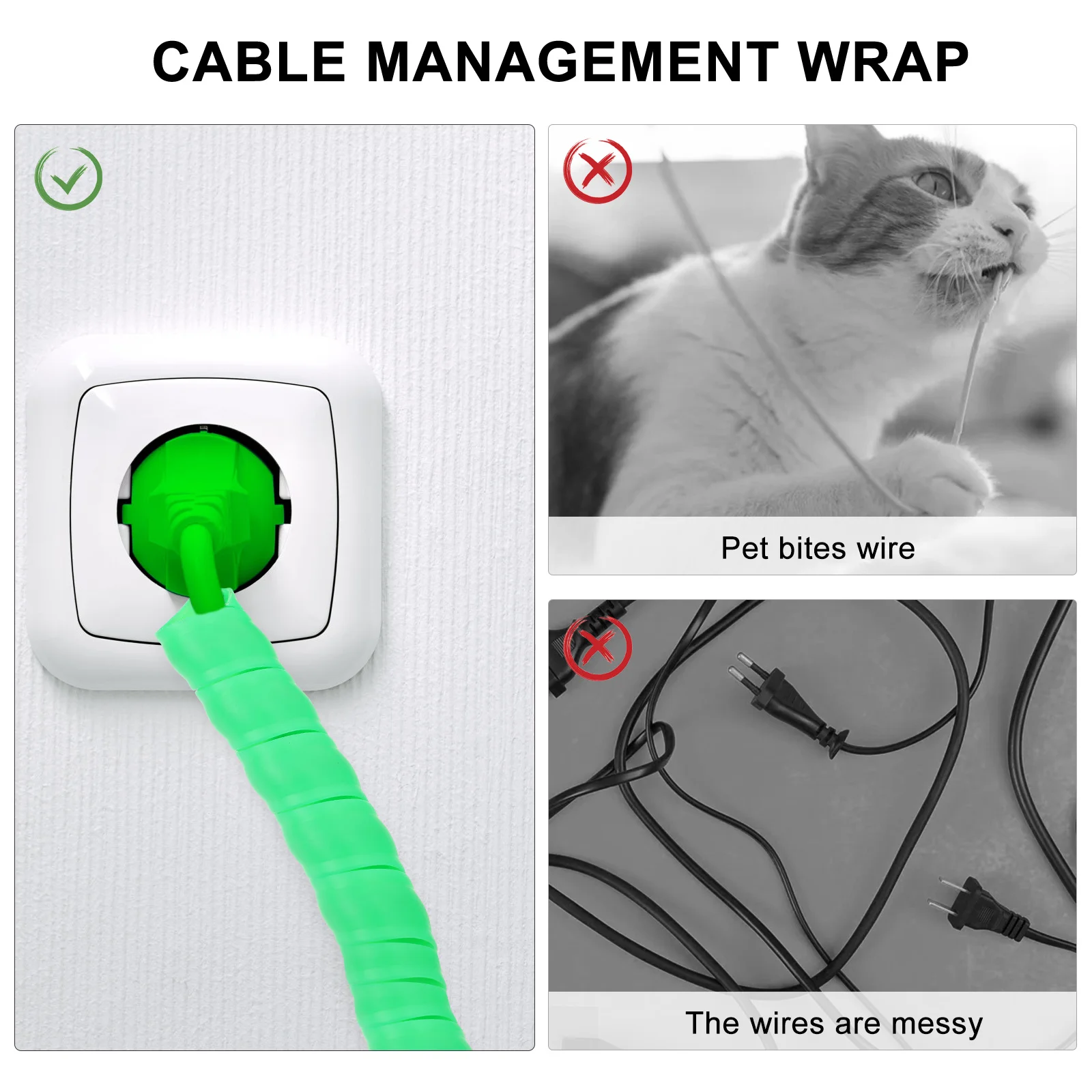 

Spiral Cable Protector Wrap Flexible Wire Hider For Cord Management Organizer Plastic Cable Sleeve For Data Line