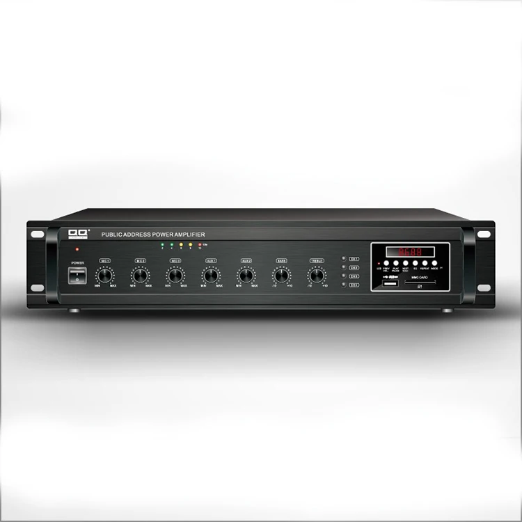 QQCHINAPA 60-1000W Pa System 2U  Blue tooth Amplifier 100V 70V 4-16 Ohms Premium High Power Home AmplifierFor Hotel School
