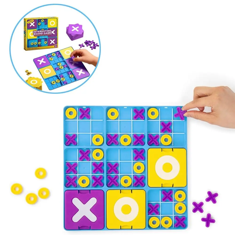 

Creative Tic Tac Toe Board Game Funny Parent-Child Interactive Montessori Puzzle Table Game Thinking Exercise Montessori