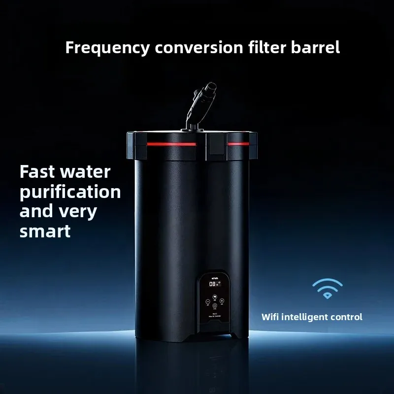 Filter Bucket Multi-gear Adjustable Flow External Fish Tank Cycle Positive Pressure Silent Bluetooth + Wifi Frequency Conversion