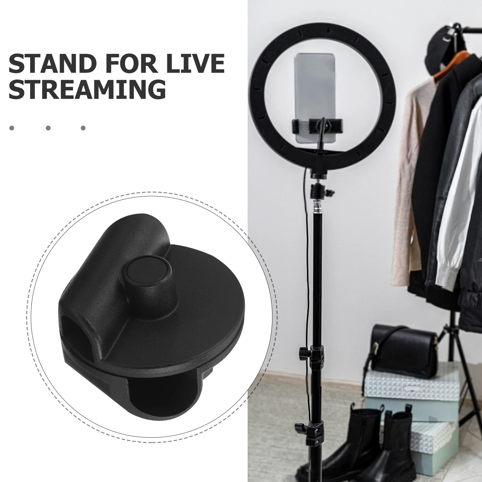 

2pcs Microphone Clamp Multifunctional Bracket Arm For Live Broadcast Adjustable Support Adapter Portable Reusable Mic