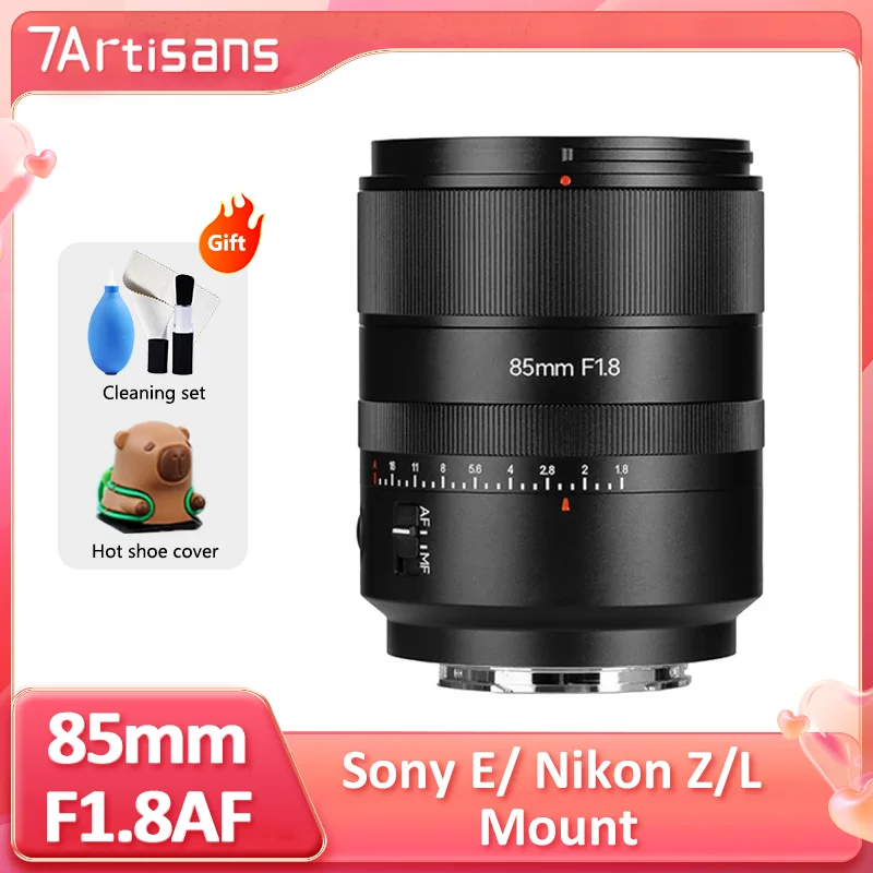 

7artisans AF 85mm F1.8 Full Frame Autofocus Mirroless Camera Lens for SONY E A7R A74 A7R4 Nikon Z L Mount Micro Single Camera