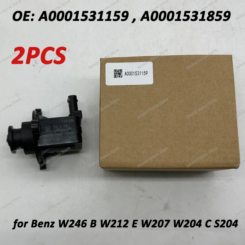 2PCS For Mercedes-Benz Turbocharger Solenoid Valve Blow Off Valve Adapter A0001531159 A0001531859 0001531859 0001531159