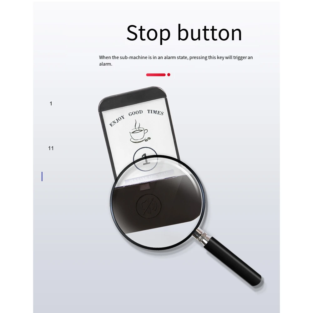 M85K Wireless Restaurant Pager System Touch Panel Wireless Calling System Beeper for Restaurant Queue Coffee Shop Pager EU