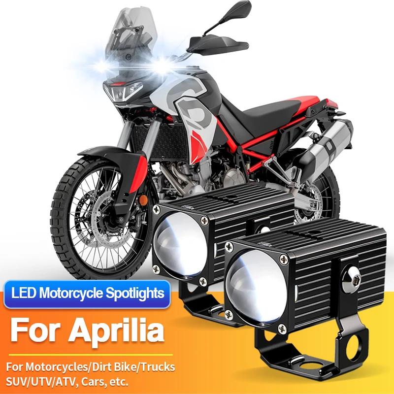 1/2PCS LED Universal Motorcycles Headlight White Fog Light UTV Truck ATV Car for Aprilia RS660/RSV4 1100/Factory/Tuareg 660