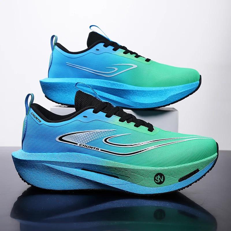 Racing Running Shoes, Mesh Breathable Couple Style, Ultra Light Rebound Professional Chunta Marathon Running Shoes, Sports