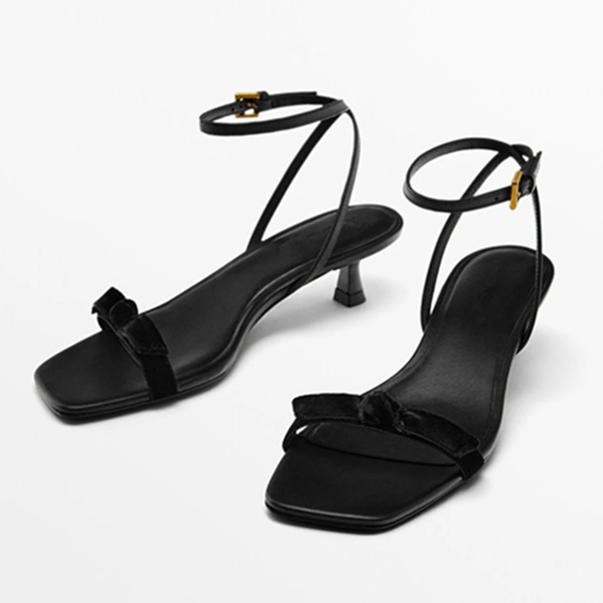 

Jenny&Dave New Minimalist Genuine Leather Sandals 2025 Spring Summer Heeled sandals Sandalias de mujer Shoes Women
