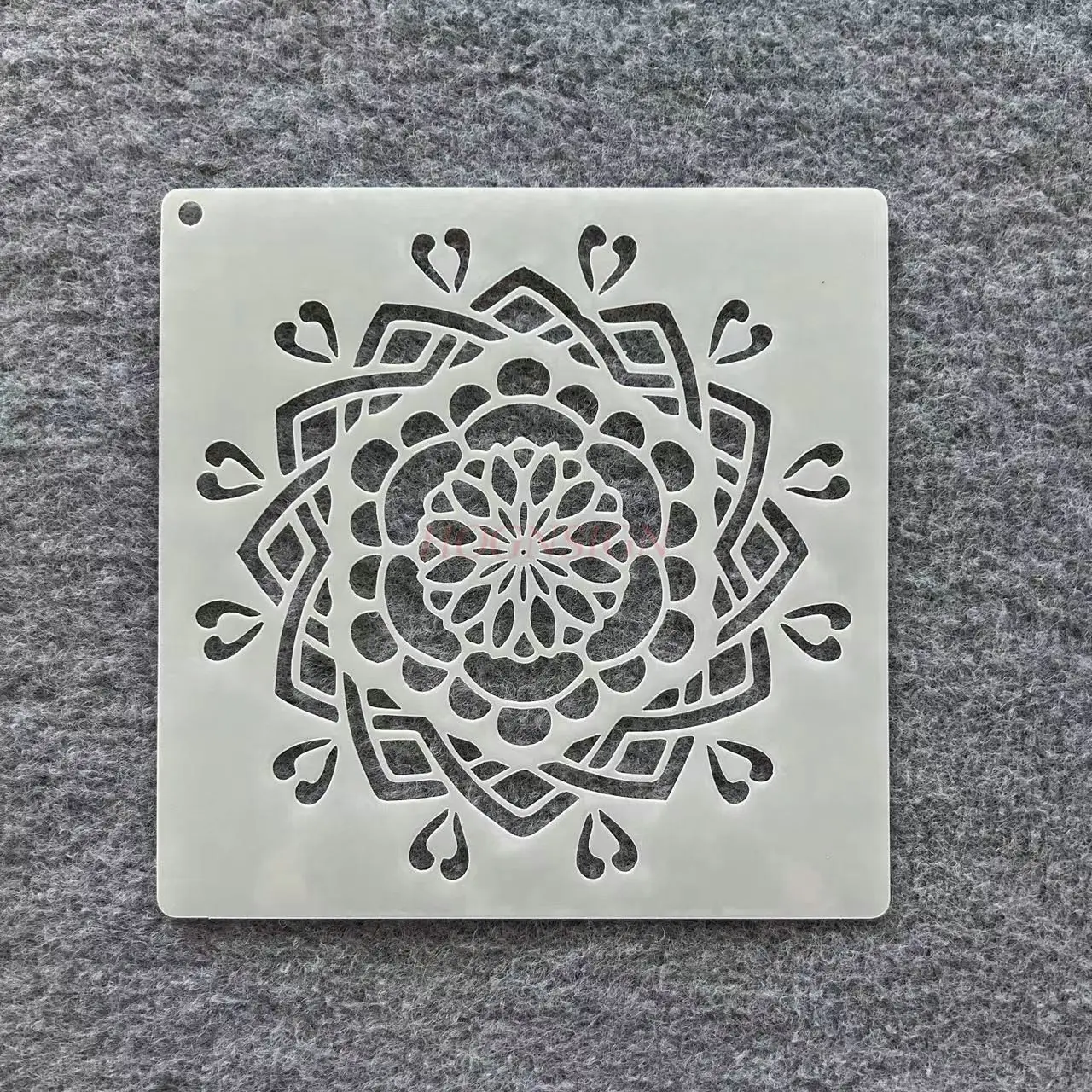 1 قطعة قالب جرافيتي بنمط هندسي قالب نمط ماندالا سيراميك رذاذ اللوحة قالب مجوف غير منتظم #5