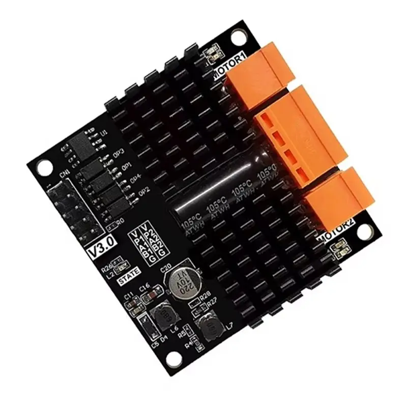 AED7-12V24V 12A Dual DC Motor Drive Module Board, H-Bridge Second L298N BTS7960 10A