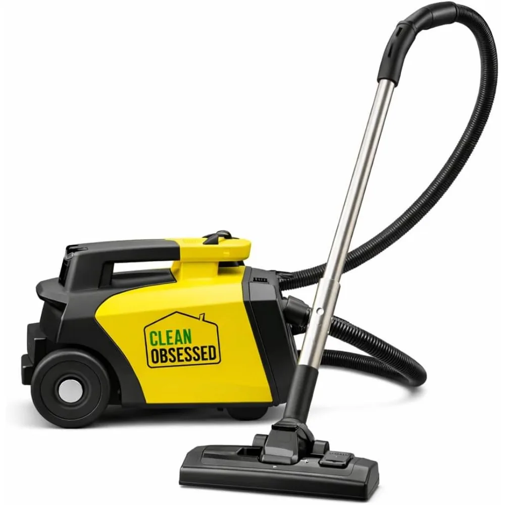 

Легкий портативный коммерческий пылесос Swings для ковров и полов с 8 насадками, 27-футовым шнуром питания и регулируемой длиной.