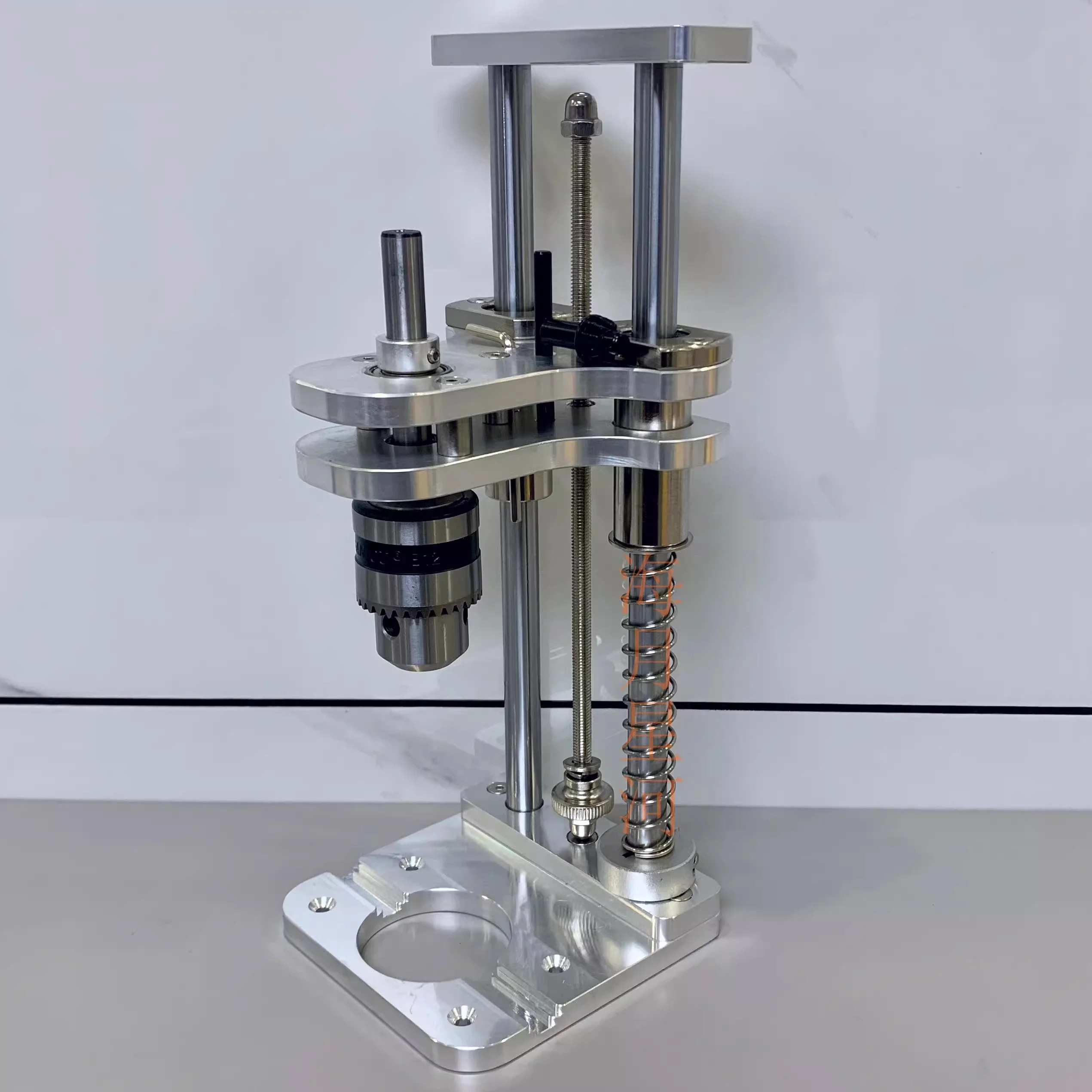 Home woodworking tabletop drill vertical drilling guide frame aluminum alloy hand drill stand mini DIY